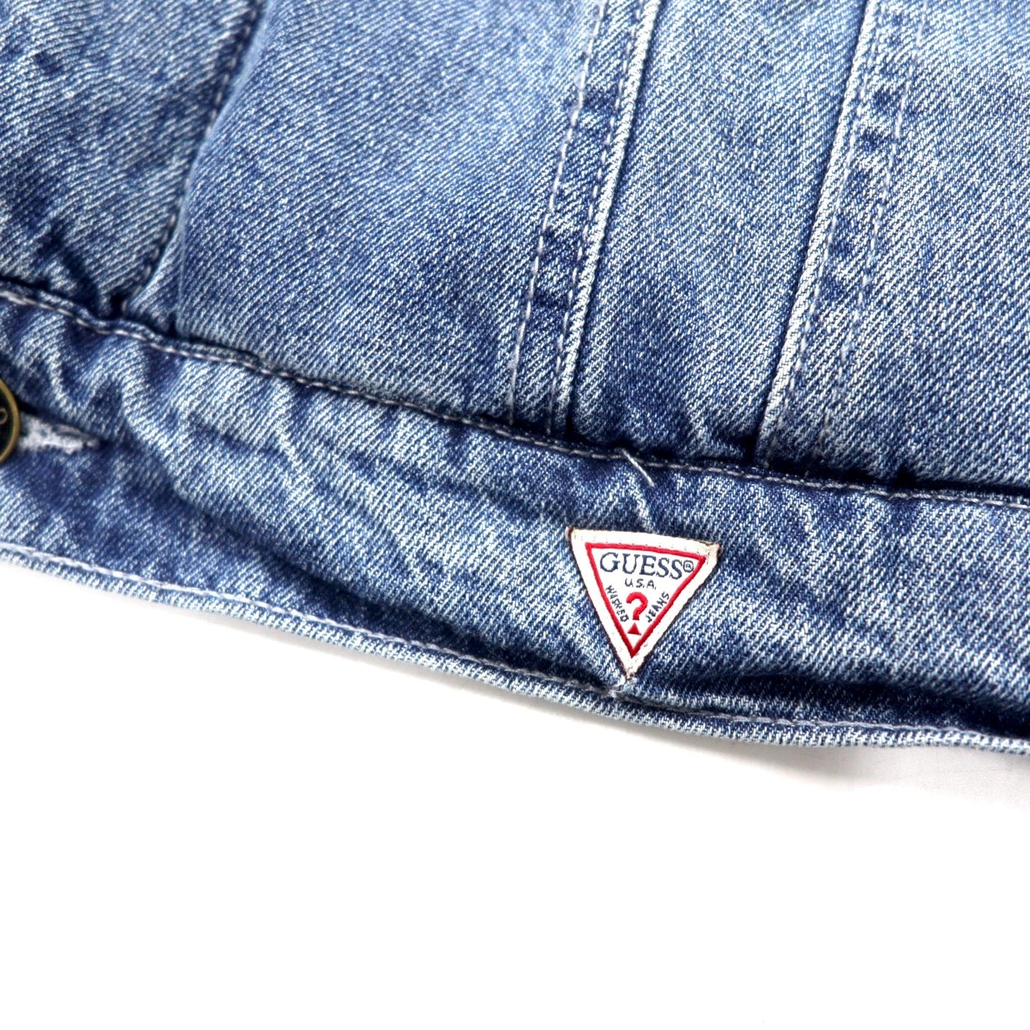 GUESS ボア デニムジャケット トラッカージャケット M ブルー コットン Sherpa Denim Jacket X74XN1R0LF0