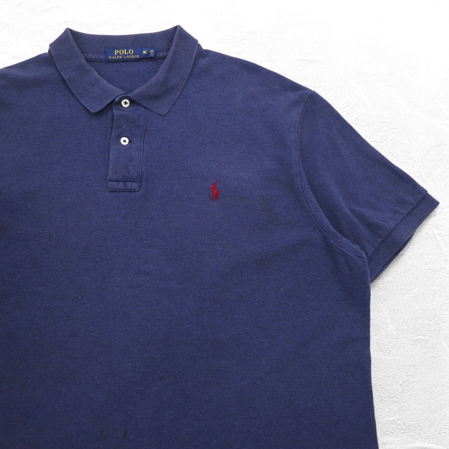 POLO RALPH LAUREN ポロシャツ XL ネイビー コットン 鹿の子 スモールポニー刺繍