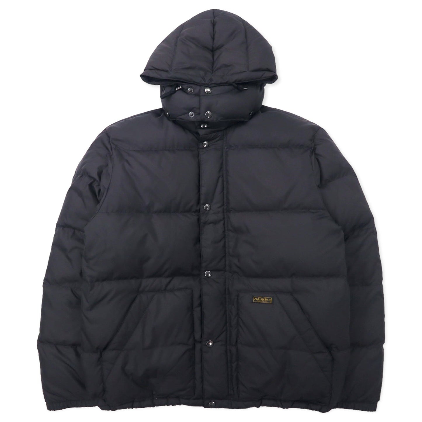Polo by Ralph Lauren ダウンジャケット 175/96A ブラック ポリエステル フード着脱式