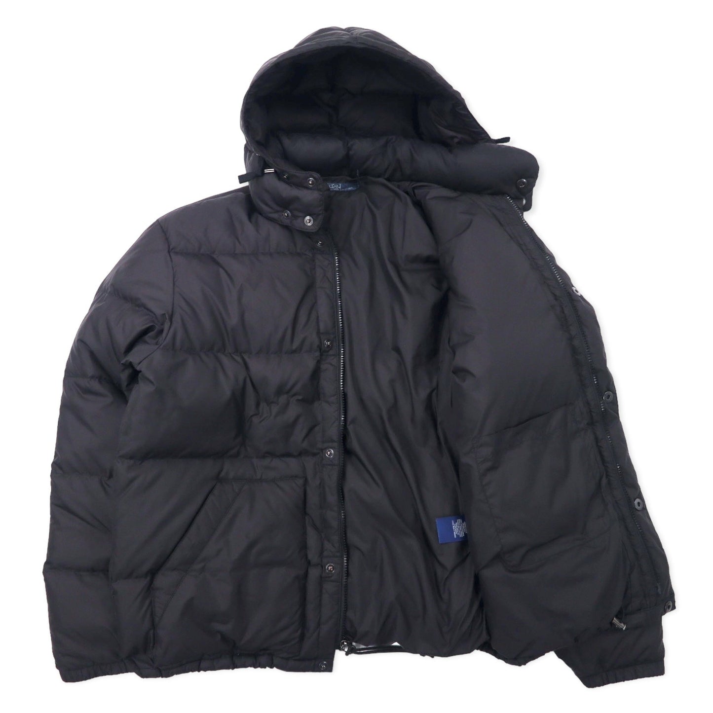 Polo by Ralph Lauren ダウンジャケット 175/96A ブラック ポリエステル フード着脱式