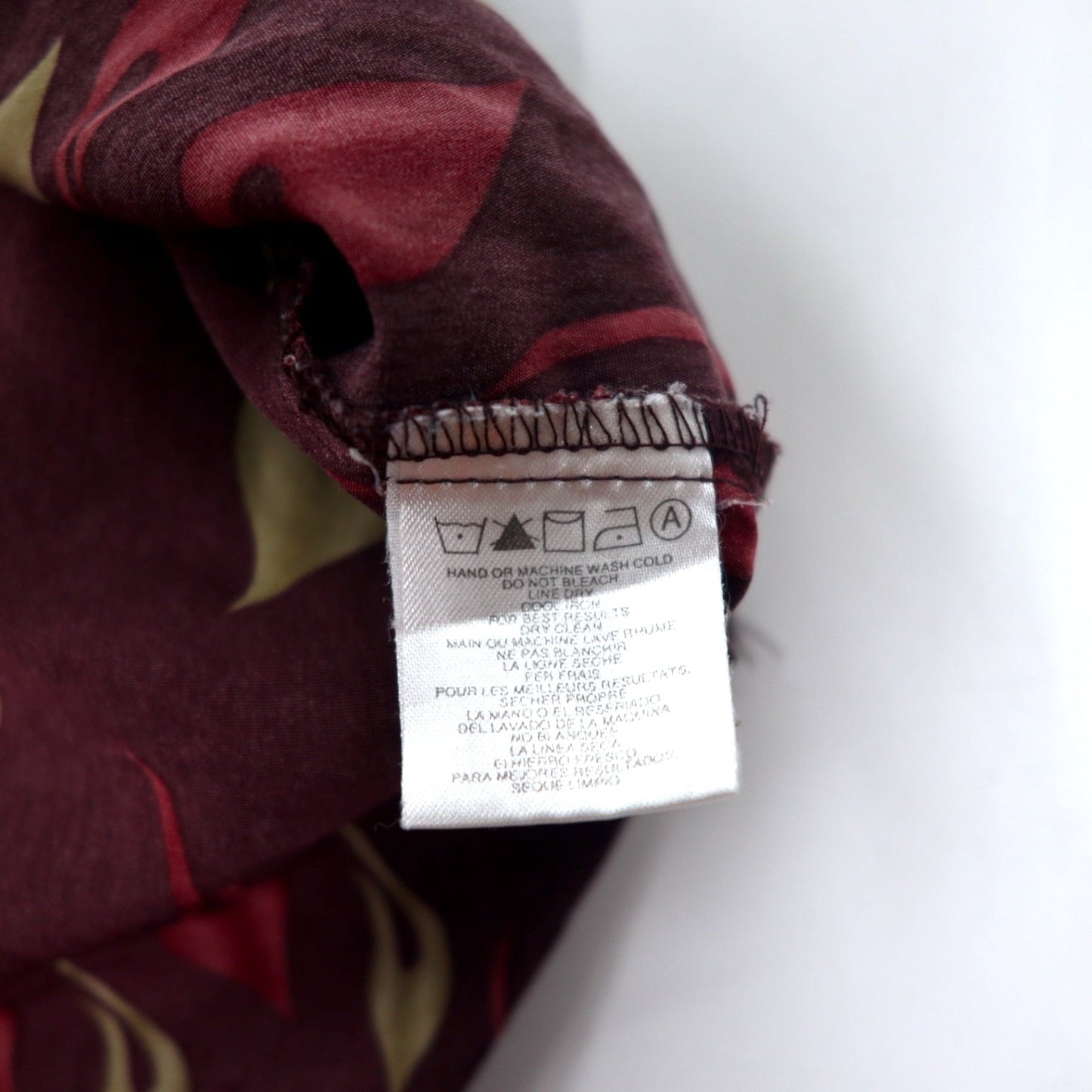 HARLEY DAVIDSON オープンカラー アロハシャツ 半袖 ポリシャツ XXXL ボルドー 総柄 ポリエステル ファイヤーパターン ワンポイントロゴ刺繍 ビッグサイズ