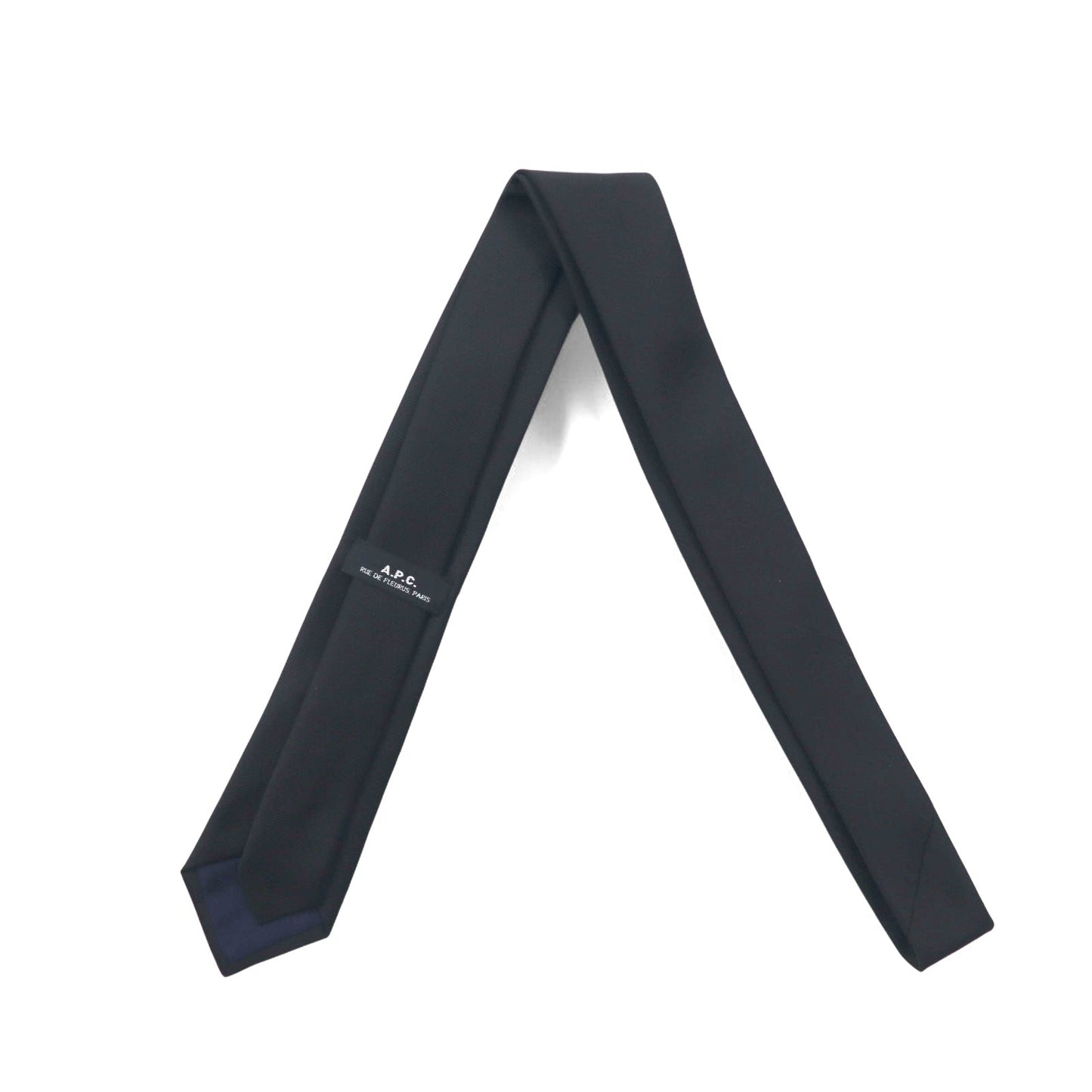 A.P.C. プレーン ネクタイ ブラック ソリッド ポリエステル