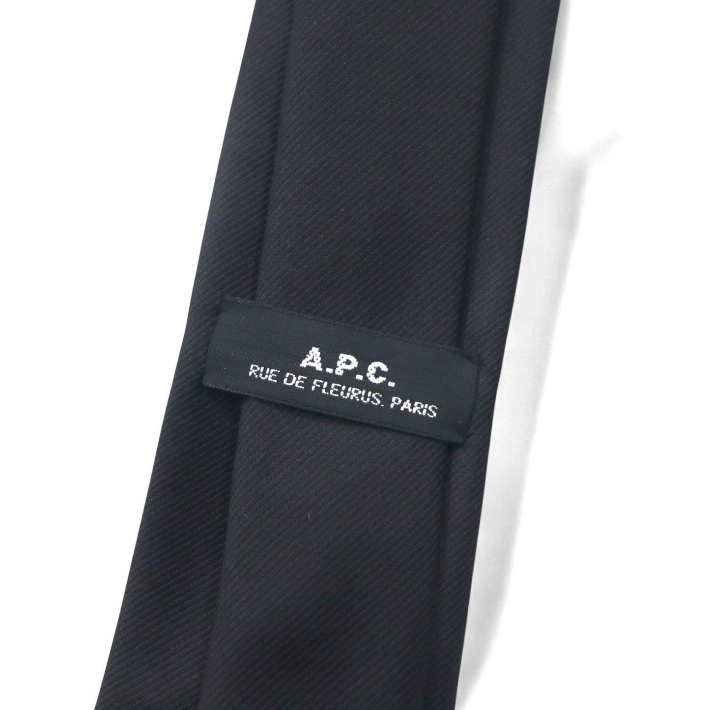 A.P.C. プレーン ネクタイ ブラック ソリッド ポリエステル