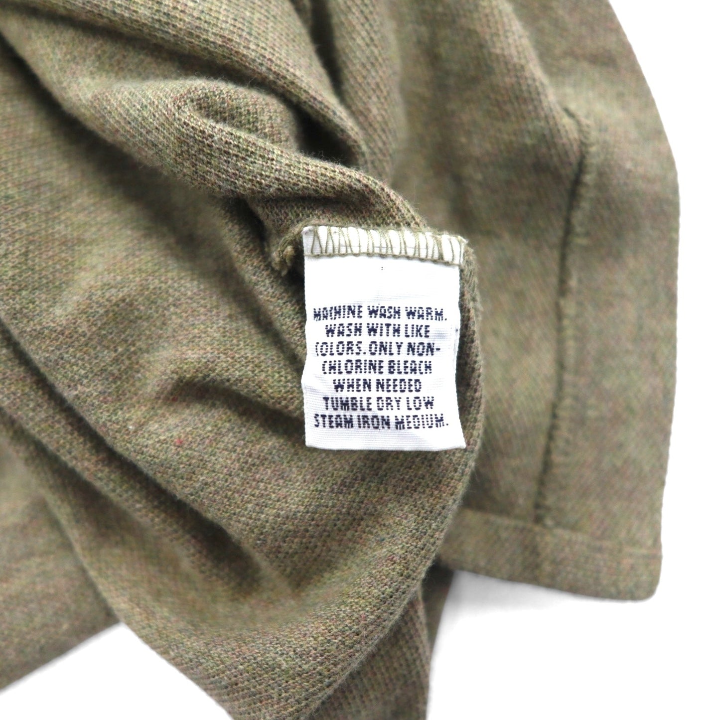 Polo by Ralph Lauren 90年代 ポロシャツ L カーキ コットン 鹿の子 スモールポニー刺繍