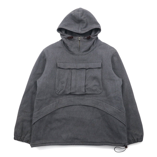 BROWN by 2-tacs 中綿 アノラック パーカー M グレー ハーフジップ Anorak B8-J003 日本製