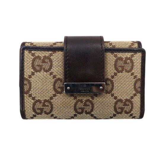 GUCCI 6連キーケース GGキャンバス ベージュ キャンバス レザー 74212 1502 イタリア製
