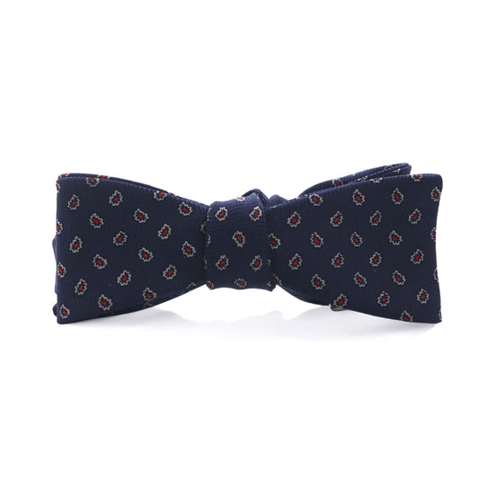 Polo by Ralph Lauren 蝶ネクタイ ネイビー シルク 小紋 ペイズリー 総柄