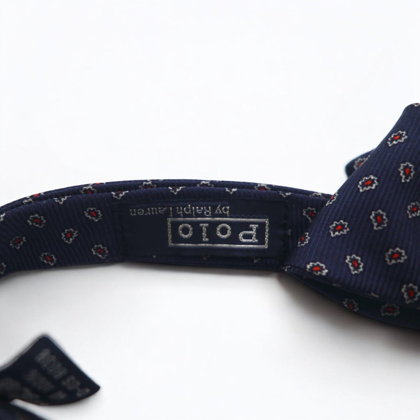 Polo by Ralph Lauren 蝶ネクタイ ネイビー シルク 小紋 ペイズリー 総柄