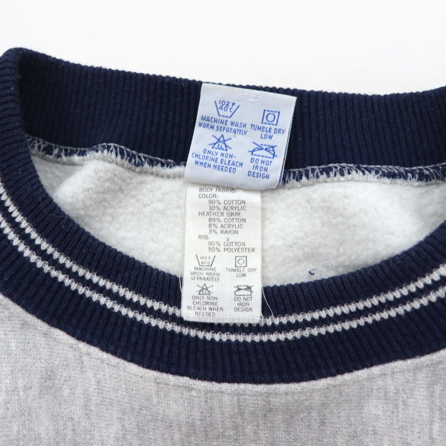 Champion 90年代 USA製 刺繍タグ リバースウィーブ REVERSE WEAVE リブライン スウェット M グレー スクリプトロゴ 刺繍