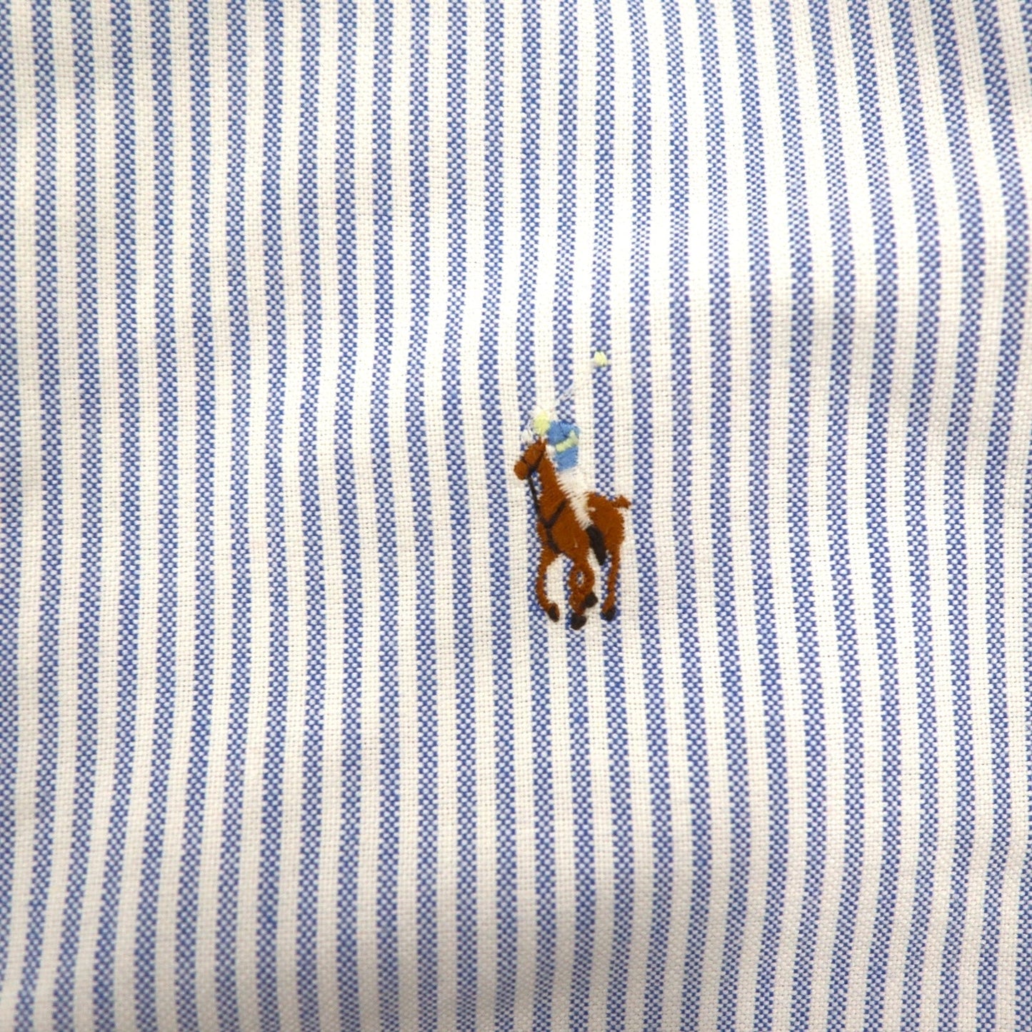 Ralph Lauren 90年代 オックスフォード ボタンダウンシャツ XL ブルー ホワイト ストライプ スモールポニー刺繍