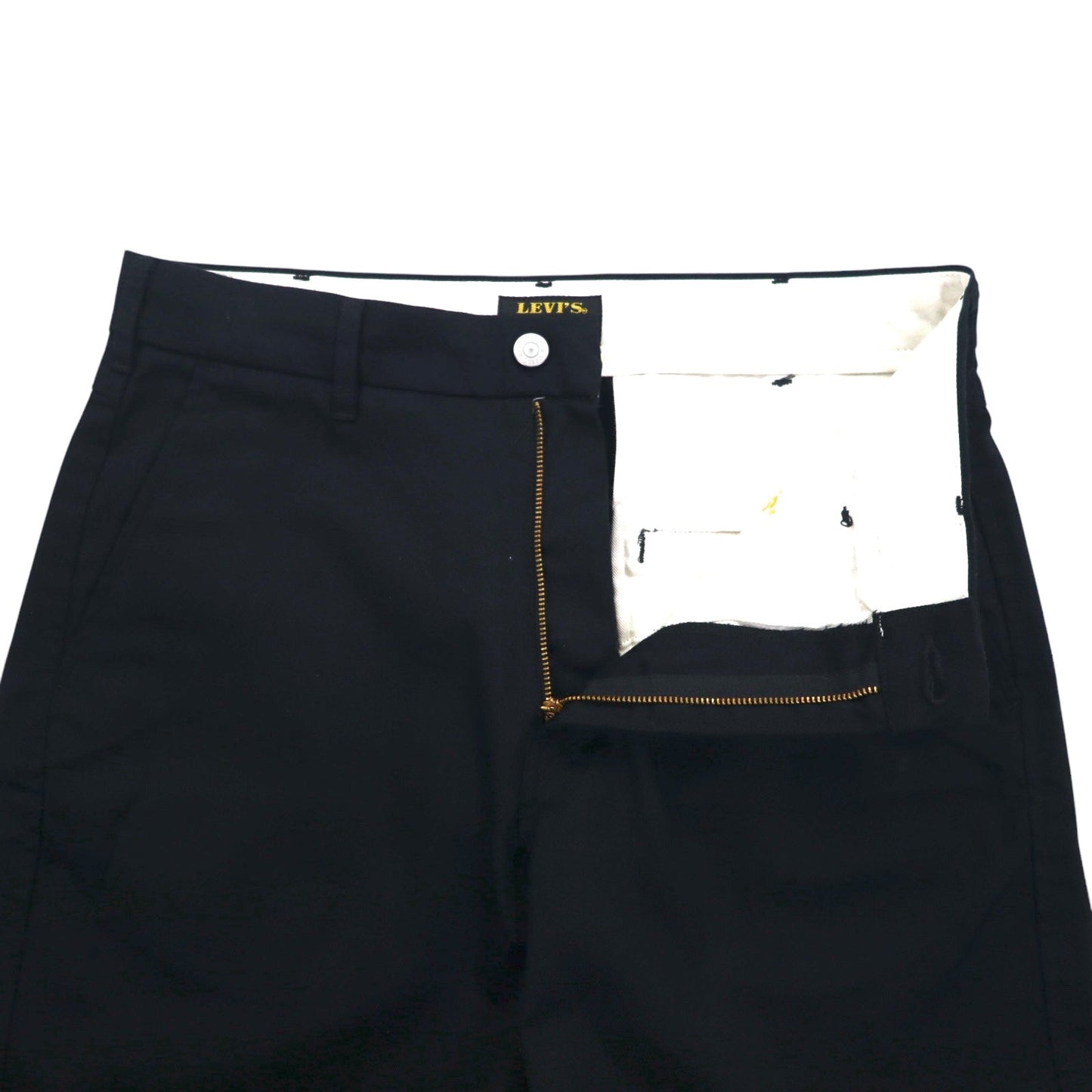 LEVI'S スタプレ STA-PREST クロップド ワイド チノ トラウザー パンツ M ブラック カットオフ CROPPED WIDE LEG CHINO 47873-0003