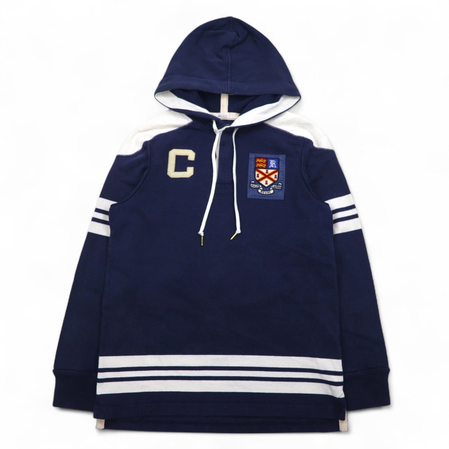 RUGBY RALPH LAUREN ラガーシャツ パーカー L ネイビー ワッペン ナンバリング CLASSIC RUGBY FIT