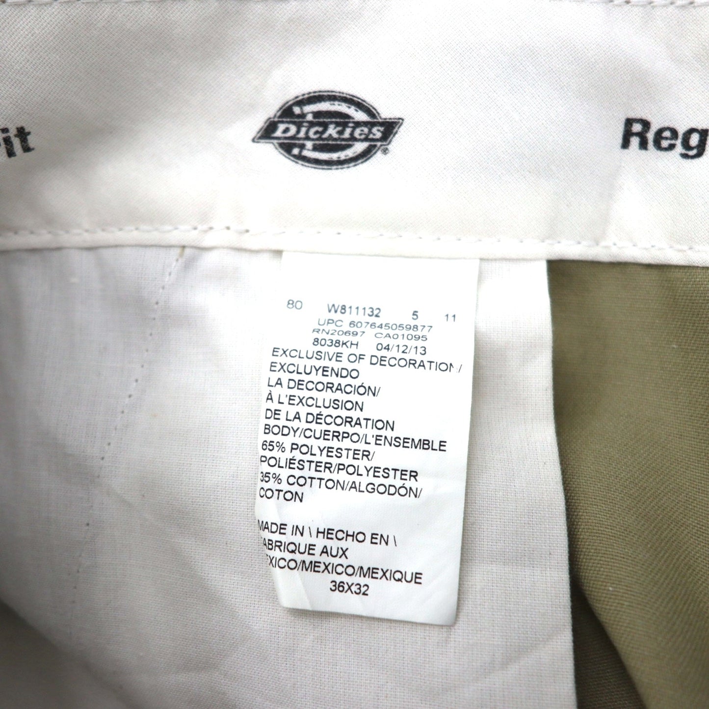 Dickies レギュラーフィット チノパンツ L ベージュ REGULAR FIT 8038KH メキシコ製