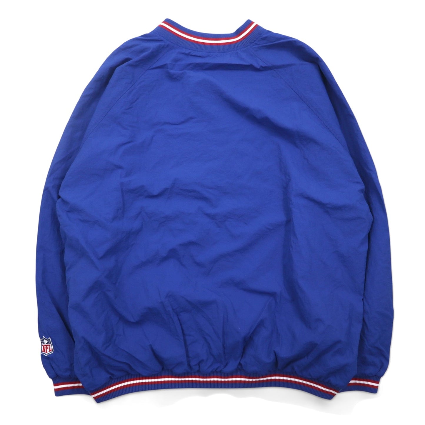NFL リブライン ピステ プルオーバー ナイロンジャケット XL ブルー ナイロン NEW YORK GIANTS