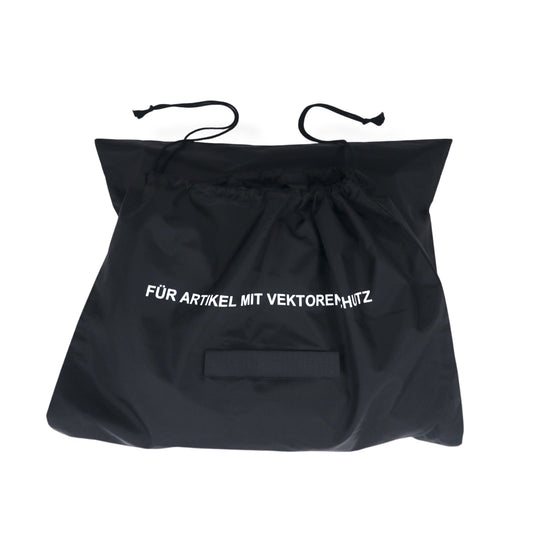 German Military ドイツ軍 巾着 ランドリーバッグ ブラック ポリエステル ステンシル デッドストック 未使用品