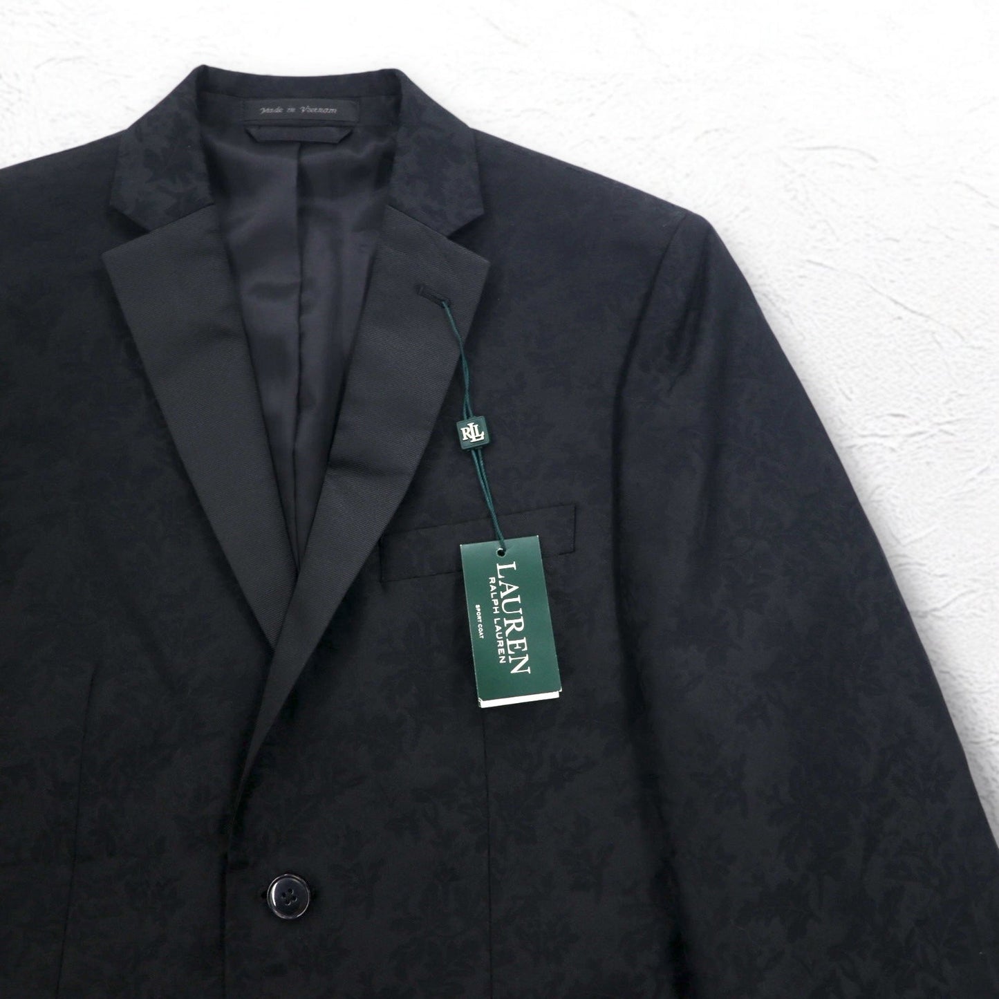 LAUREN RALPH LAUREN 花柄 2B イブニング ドレス ジャケット スーツ XL ブラック 未使用品