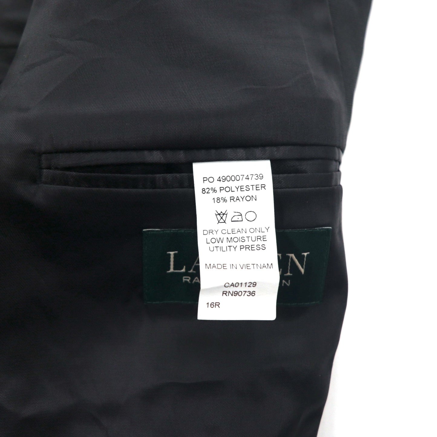 LAUREN RALPH LAUREN 花柄 2B イブニング ドレス ジャケット スーツ XL ブラック 未使用品