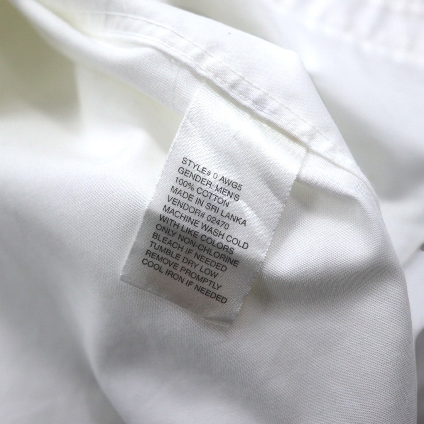 L.L.Bean オックスフォード ボタンダウンシャツ L ホワイト コットン WRINKLE RESISTANT 防シワ加工 スリランカ製