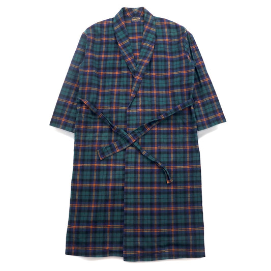 PENDLETON タータンチェック ガウンコート ローブ S ネイビー ブラックウォッチ ベルト付き 8475-3348