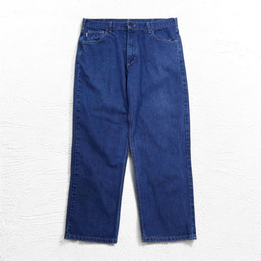 carhartt USA製 FR Flame Resistant 難燃 デニムパンツ L インディゴ ブルー UFCW FRB100DNM