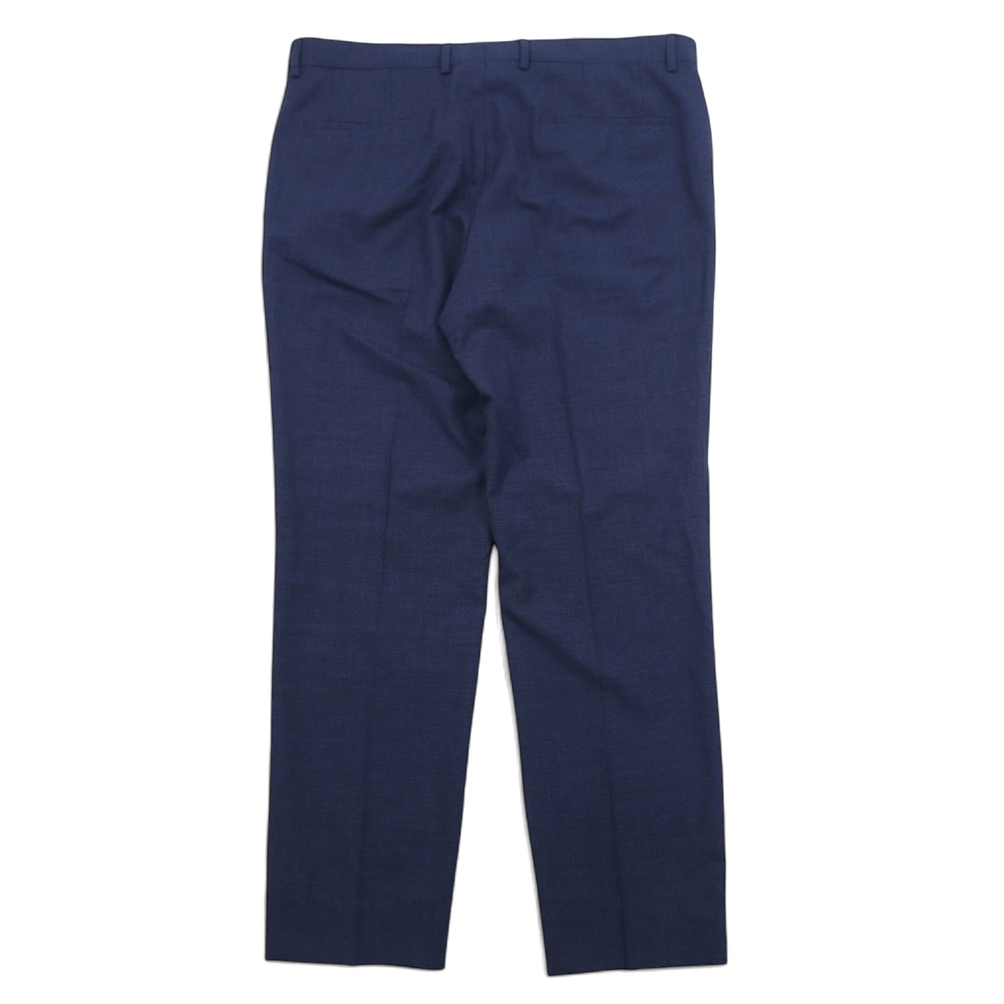 HUGO BOSS センタープレス テーパード スラックスパンツ XXL ネイビー 羊毛 ウール トルコ製