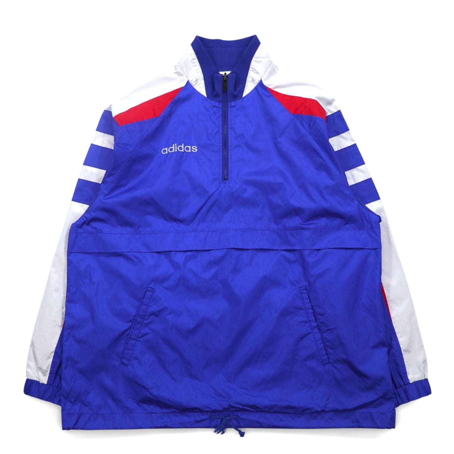 adidas 90年代 デサント社製 ハーフジップ アノラック トラックジャケット ジャージ XL ブルー