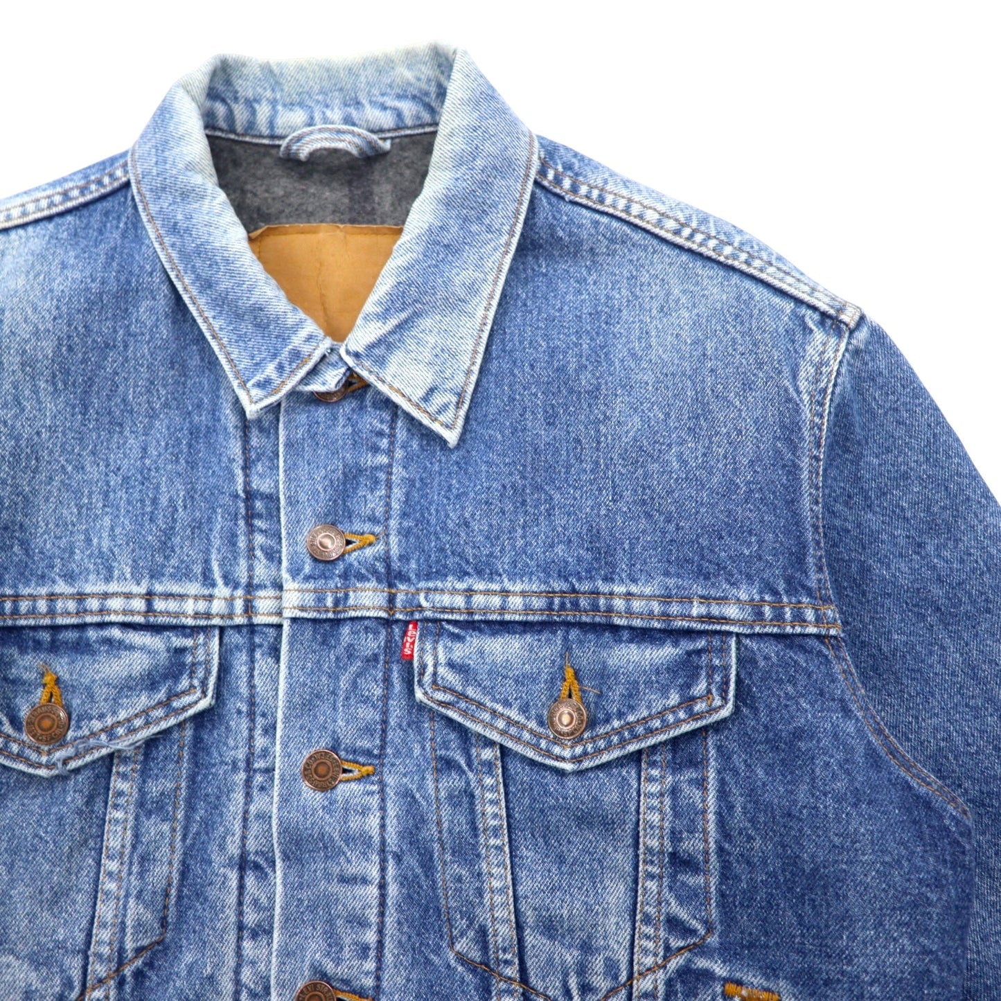 Levi's USA製 90年代 デニムジャケット Gジャン L ブルー 裏地ブランケット ボタン裏527 70506-0316