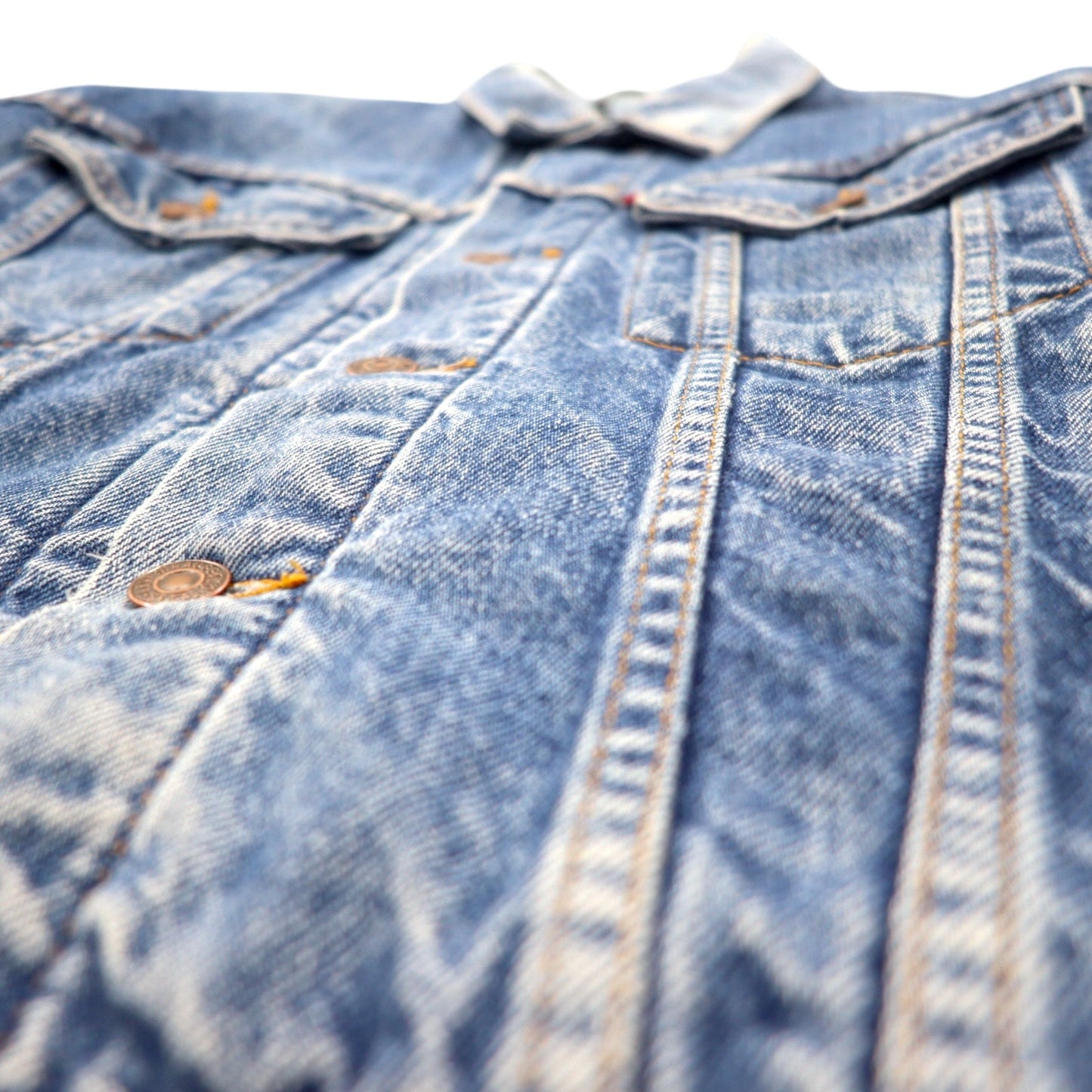 Levi's USA製 90年代 デニムジャケット Gジャン L ブルー 裏地ブランケット ボタン裏527 70506-0316