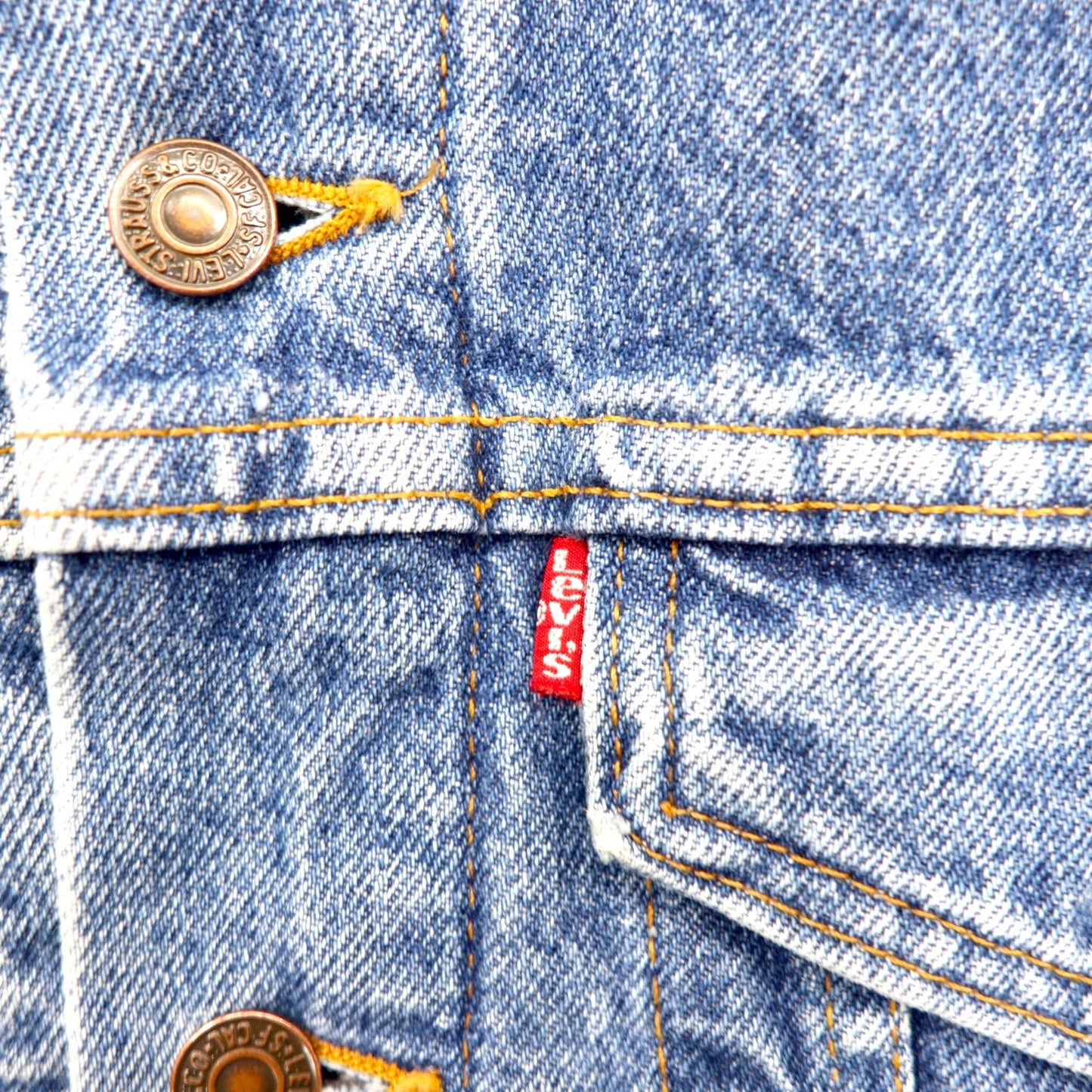 Levi's USA製 90年代 デニムジャケット Gジャン L ブルー 裏地ブランケット ボタン裏527 70506-0316