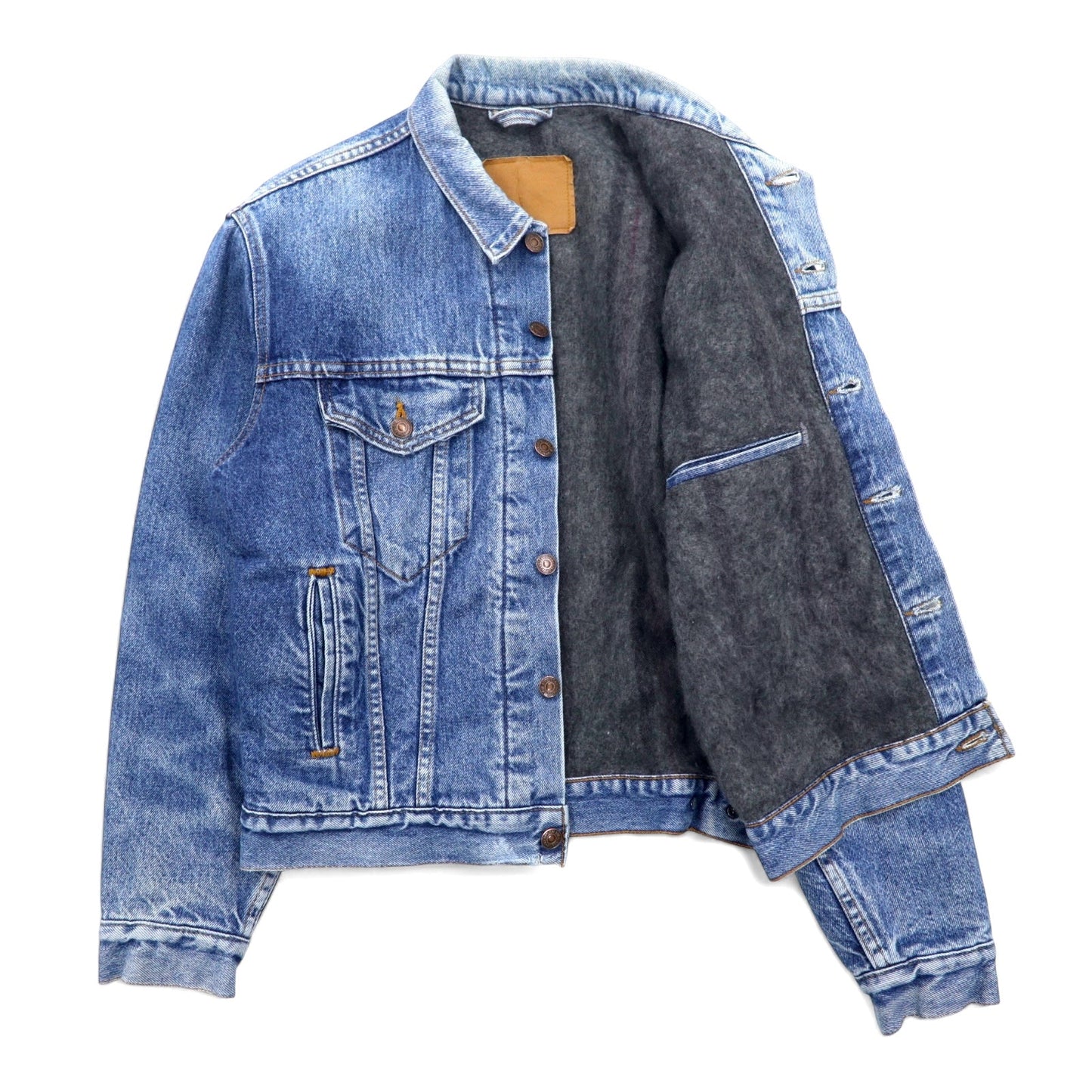 Levi's USA製 90年代 デニムジャケット Gジャン L ブルー 裏地ブランケット ボタン裏527 70506-0316