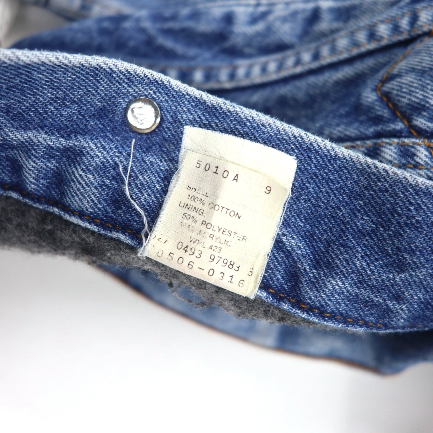 Levi's USA製 90年代 デニムジャケット Gジャン L ブルー 裏地ブランケット ボタン裏527 70506-0316
