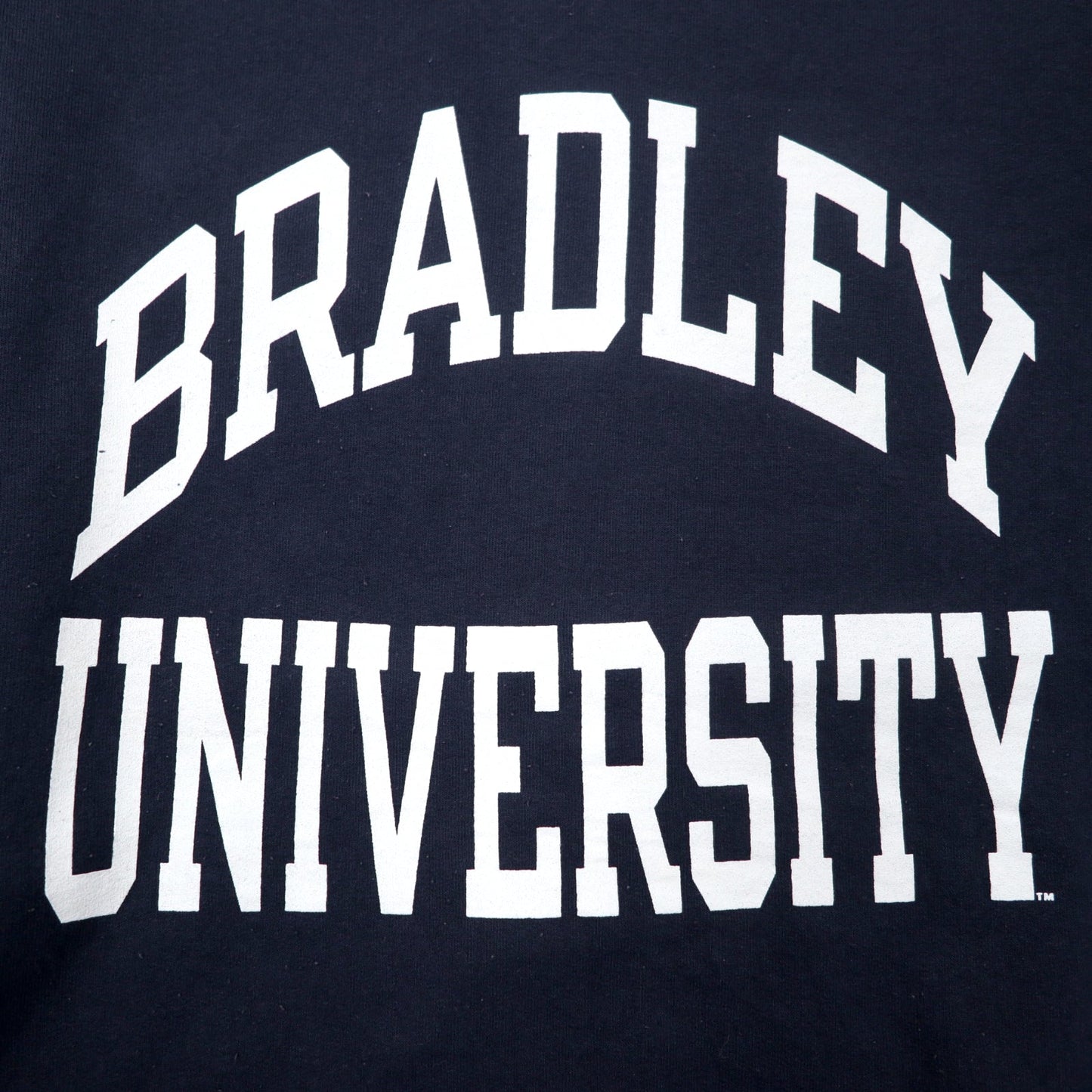 Champion 90年代 カレッジ プリント スウェット XL ネイビー コットン 裏起毛 BRADLEY UNIVERSITY ビッグサイズ メキシコ製