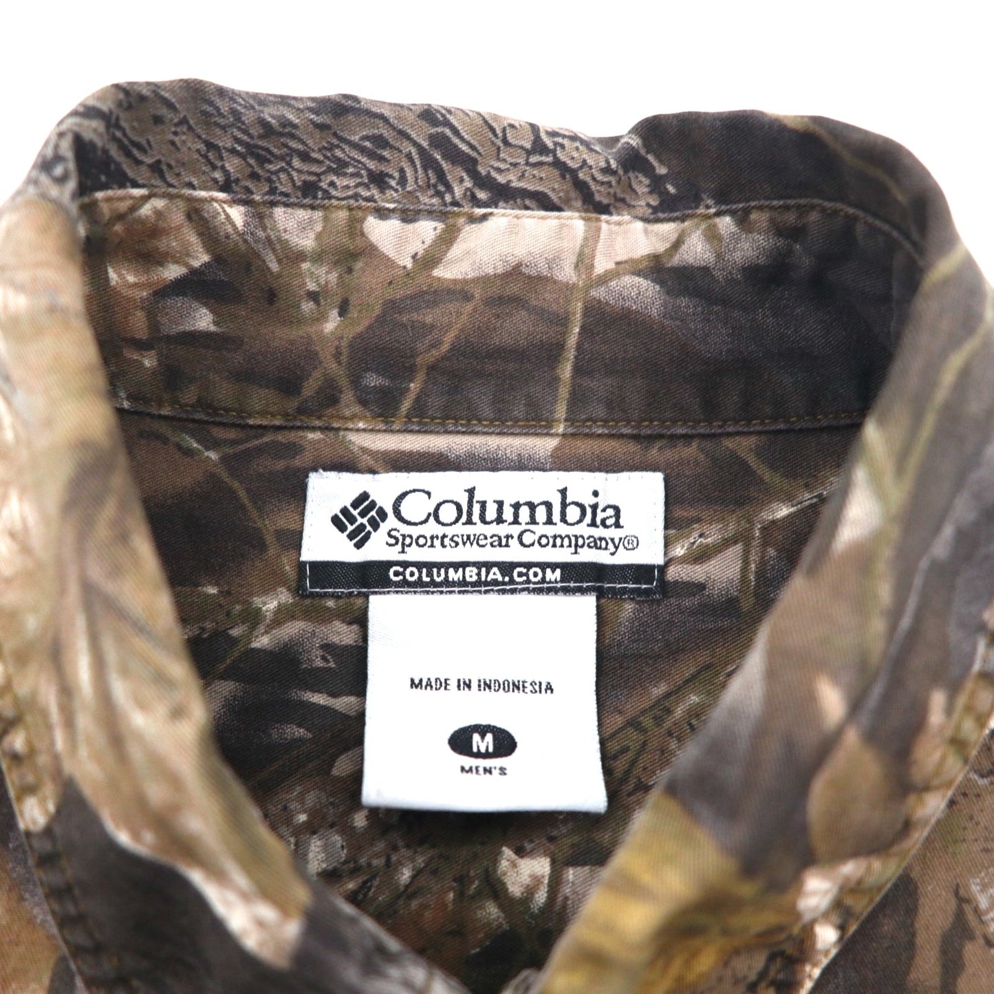 Columbia リアルツリーカモ ボタンダウン ワークシャツ M カーキ コットン HM7009