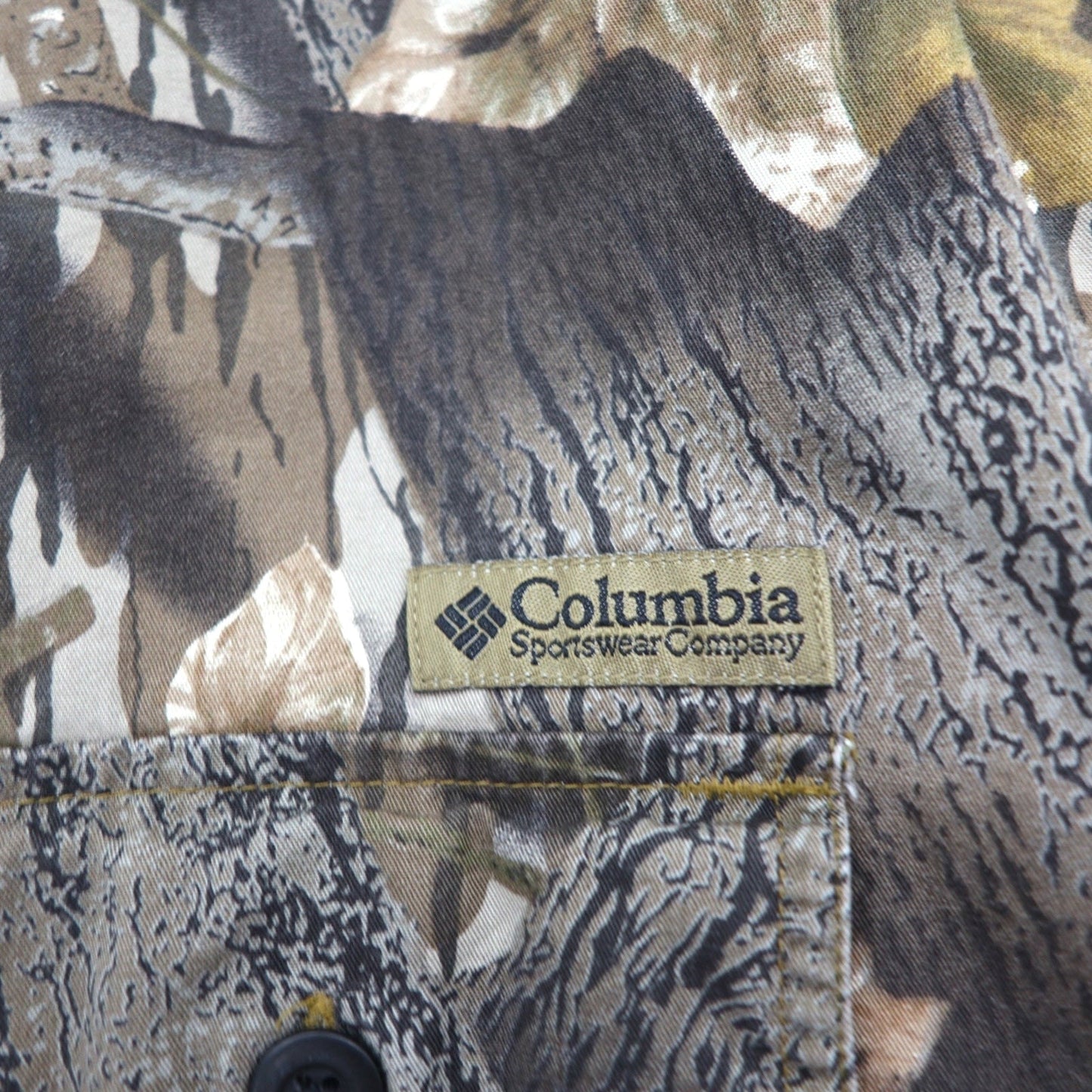 Columbia リアルツリーカモ ボタンダウン ワークシャツ M カーキ コットン HM7009