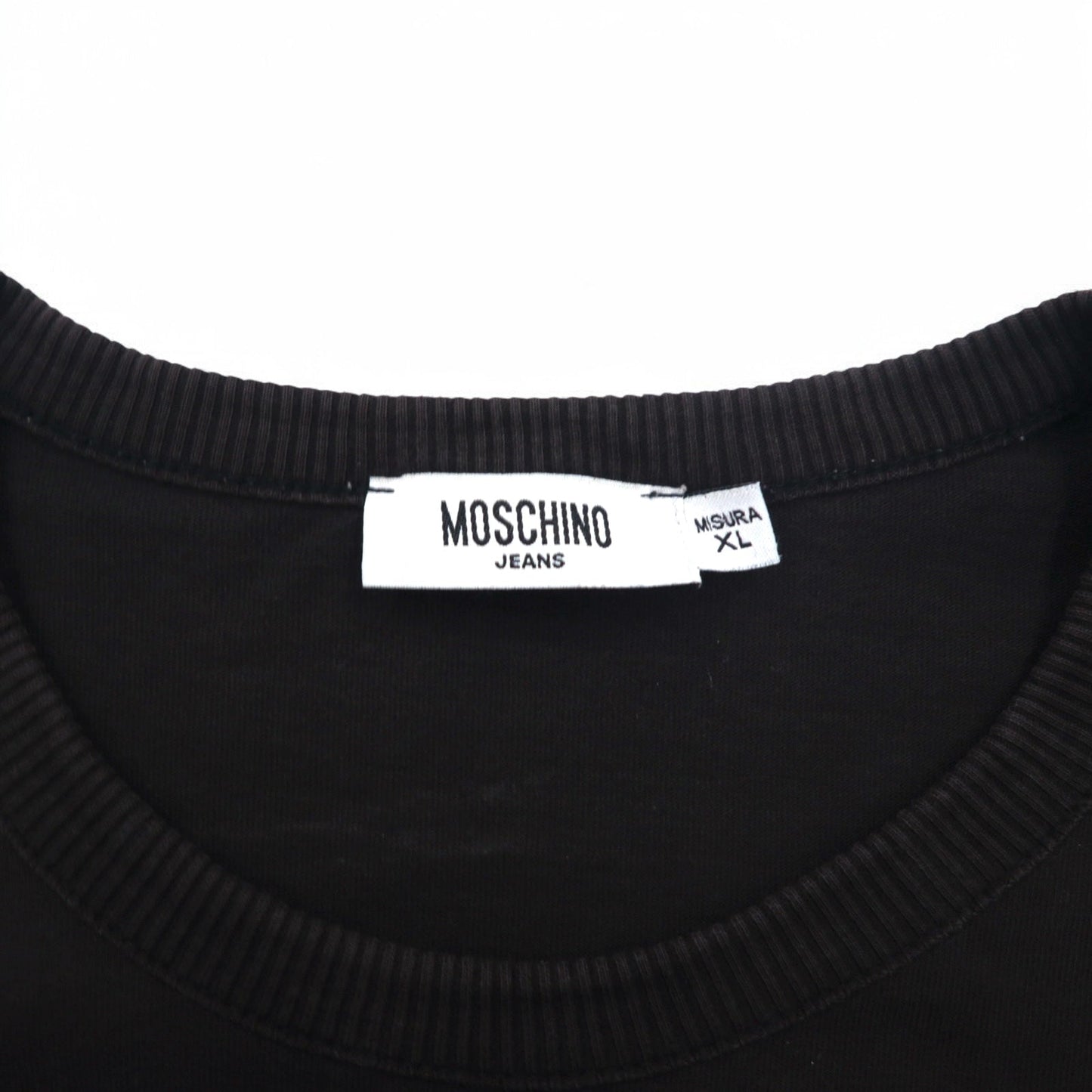 MOSCHINO JEANS ロングスリーブTシャツ ロンT XL ブラック BIG FISH プリント