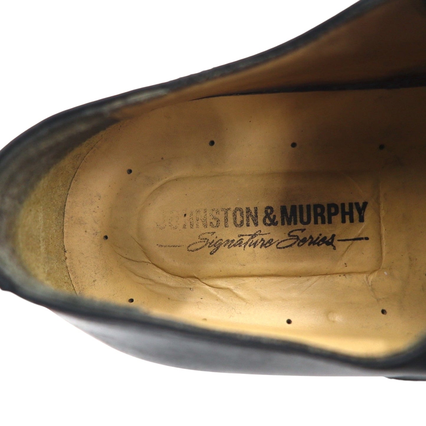 JOHNSTON & MURPHY イタリア製 Signaure Series ストレートチップ ドレスシューズ 27cm ブラック レザー 137 15 4643