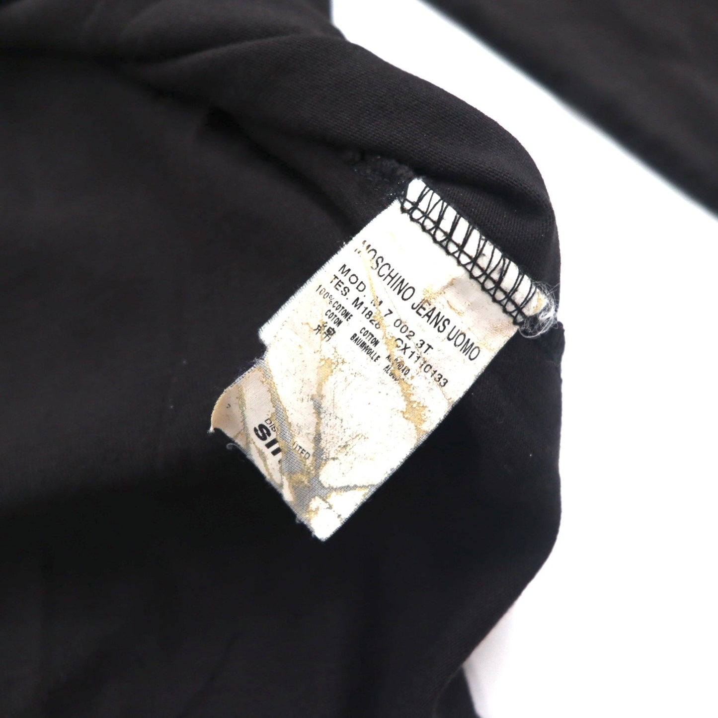 MOSCHINO JEANS ロングスリーブTシャツ ロンT XL ブラック BIG FISH プリント