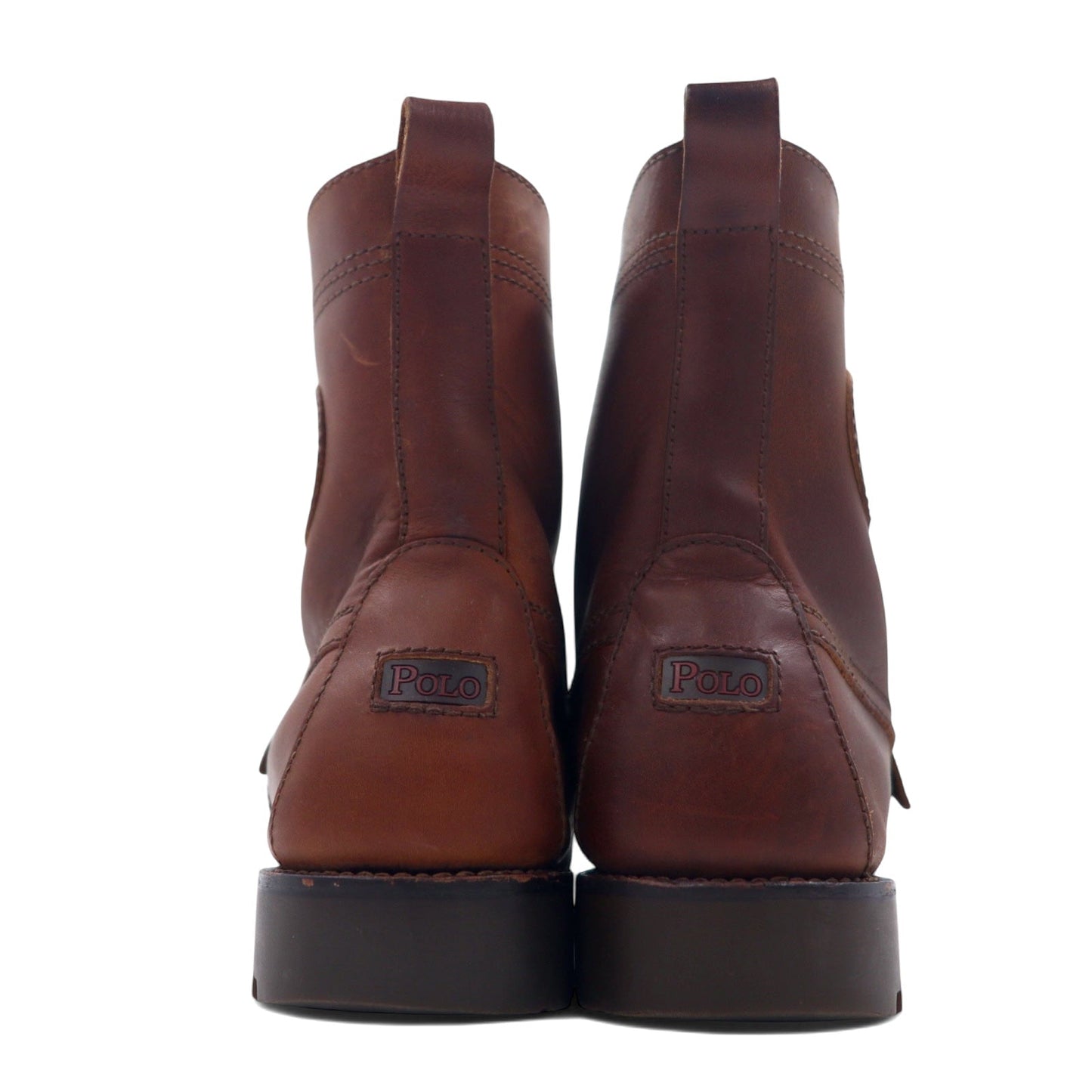 POLO RALPH LAUREN レンジャーブーツ レースアップブーツ 26.5cm ブラウン オイルドレザー ベルト ロゴ