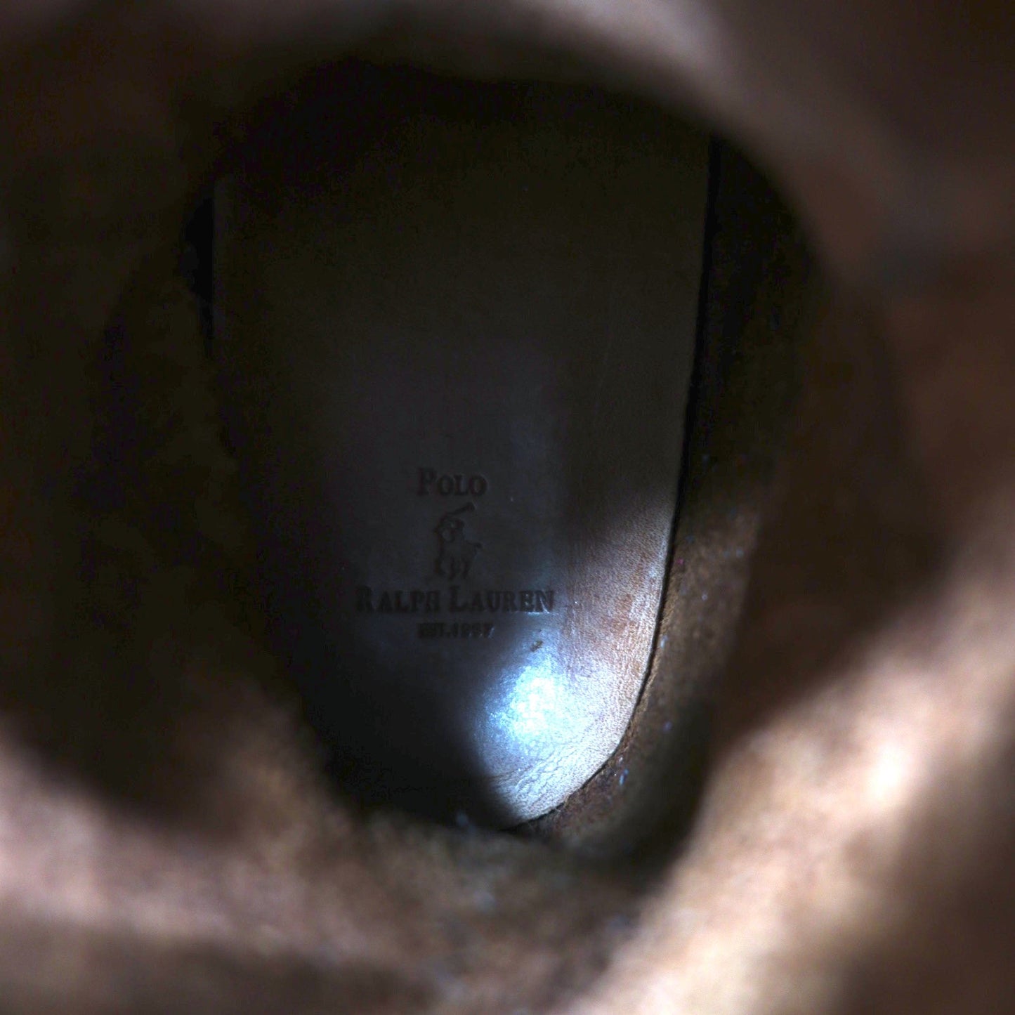 POLO RALPH LAUREN レンジャーブーツ レースアップブーツ 26.5cm ブラウン オイルドレザー ベルト ロゴ