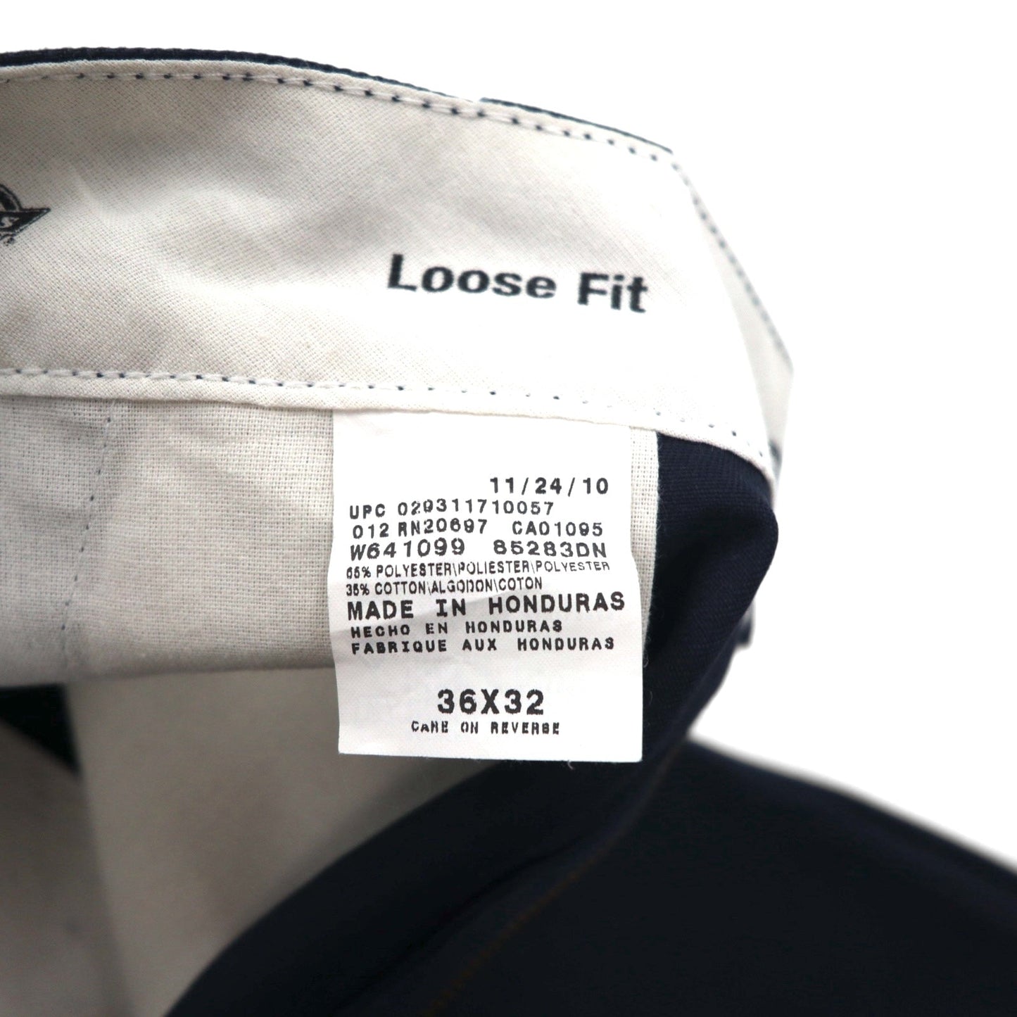 Dickies ルーズフィット LOOSE FIT ダブルニー ワークパンツ チノパンツ L ネイビー 85283DN ホンジュラス製