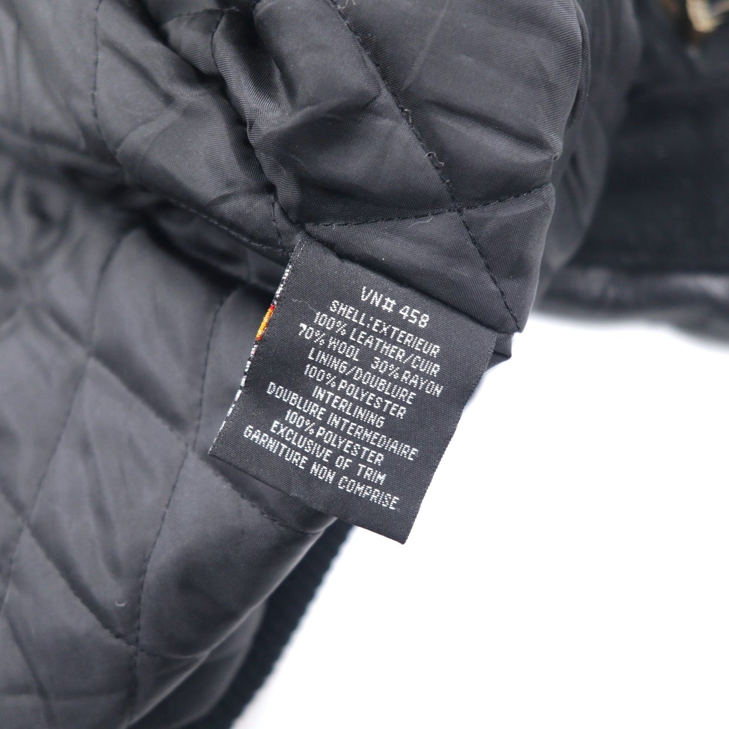 TRIMARK レザー 切替 スタジャン L ブラック レザー キルティングライナー US企業 PARKER PACIFIC