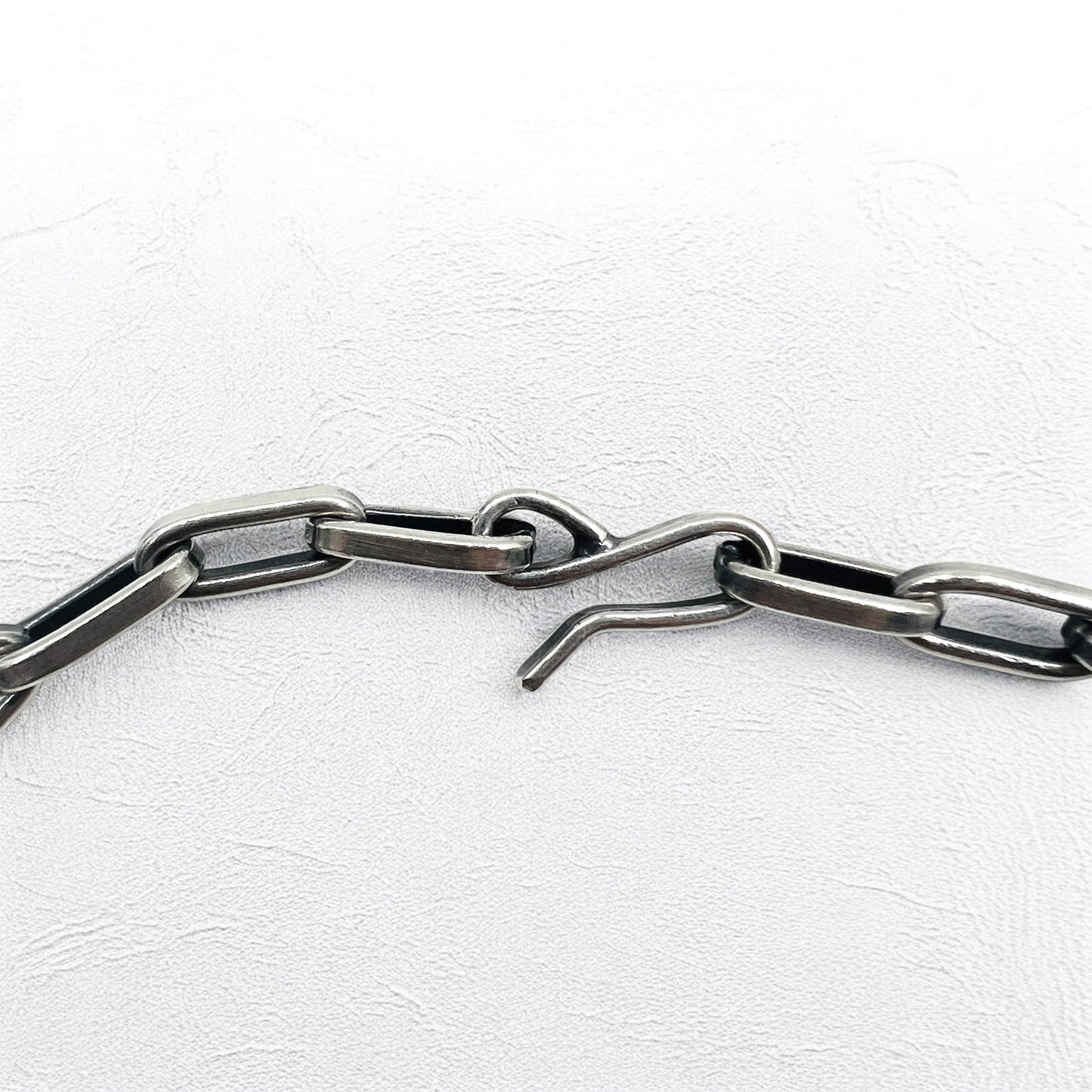 NAVAJO インディアンジュエリー Timothy Lee ネックレス ナバホ族 シルバー リンク チェーン Sterling スタンプワーク トライバル