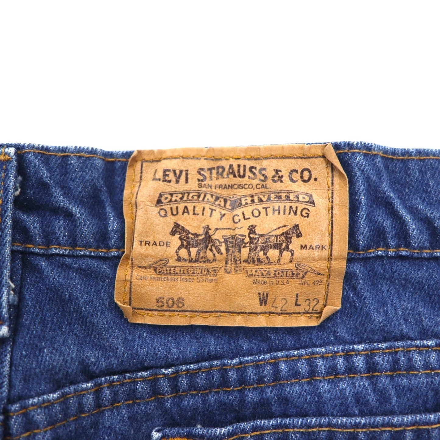Levi's 90年代 USA製 506 オレンジタブ テーパード デニムパンツ XL インディゴ ブルー ジッパーフライ 40506 0202