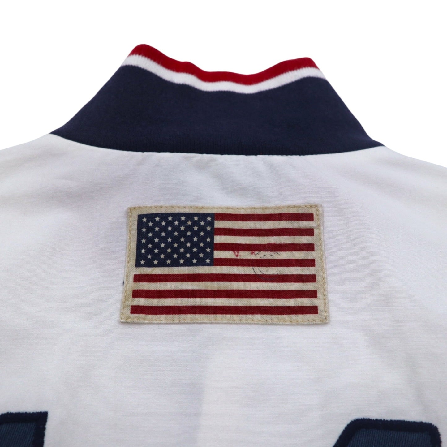Polo by Ralph Lauren スポーツジャケット M ホワイト トリコロール TALONジップ USA ナンバリング