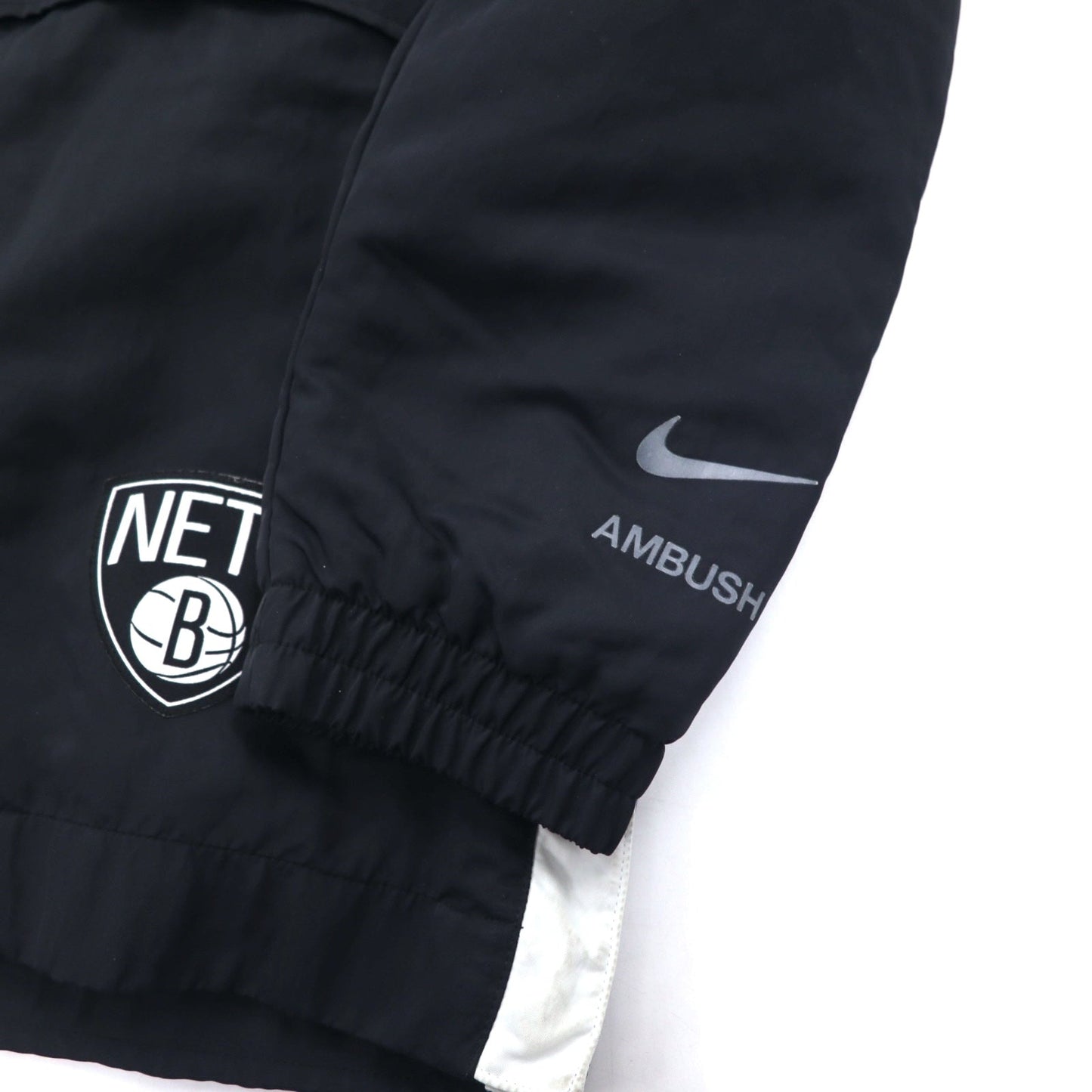 NIKE × AMBUSH ジップアップジャケット NBA COLLECTION NETS JACKET XL ブラック ブルックリン ネッツ
