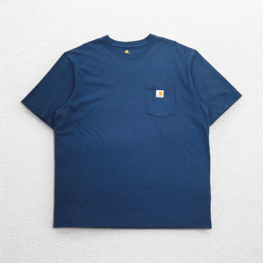 carhartt オリジナルフィット ポケット Tシャツ ポケTee XL ORIGINAL FIT ネイビー コットン