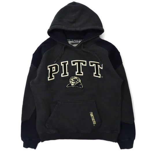 colosseum ATHLETIC プルオーバー カレッジ パーカー M グレー コットン 裏起毛 University of Pittsburgh Panthers 90年代