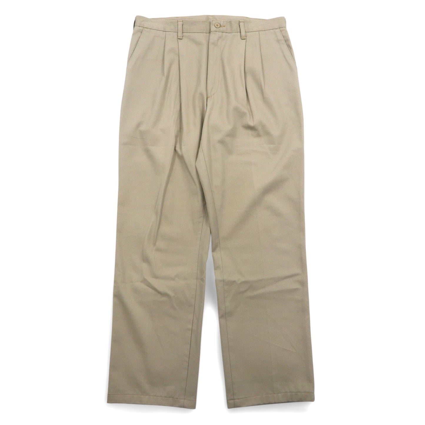 Wrangler Riata タック ワイド チノパンツ L ベージュ コットン 95KH メキシコ製