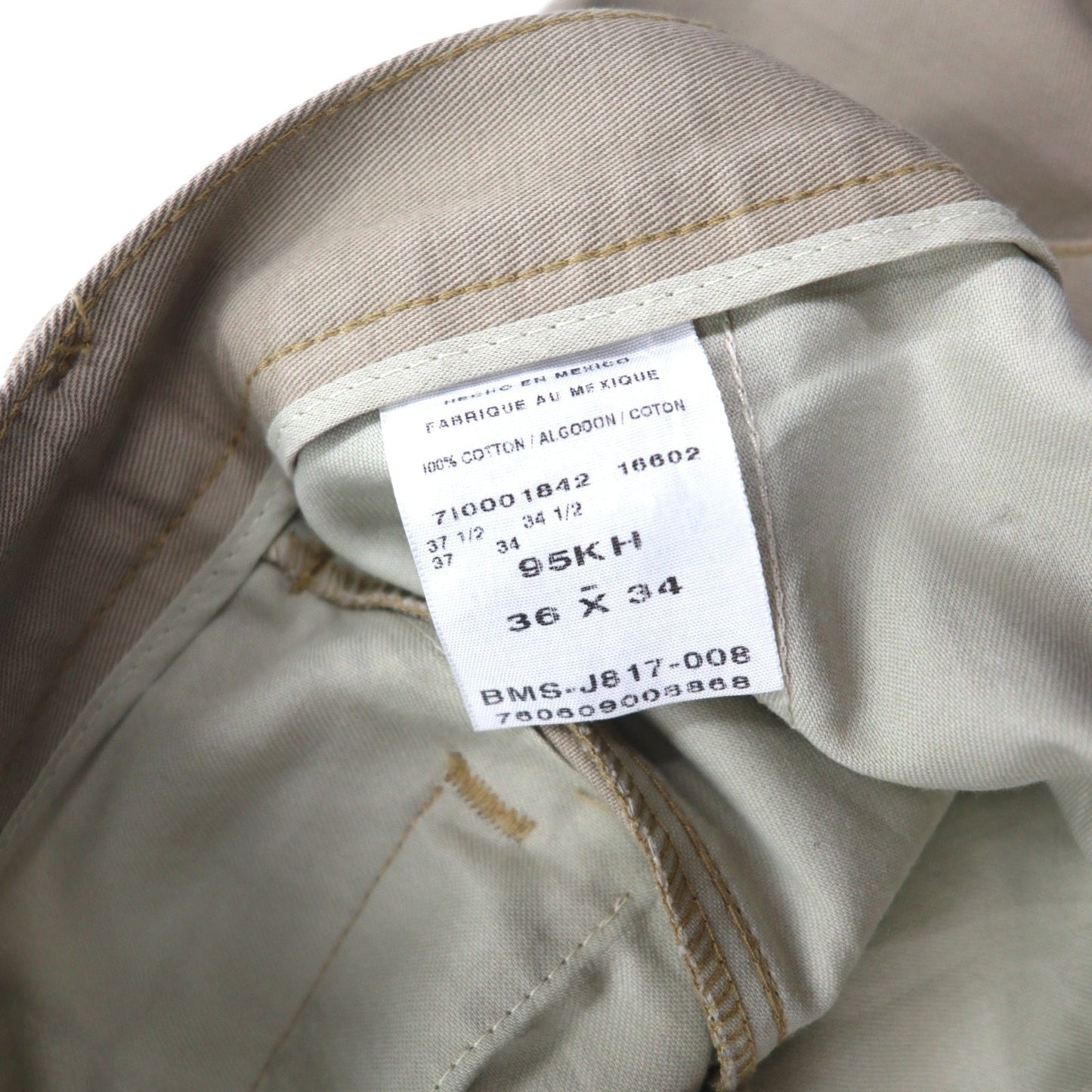 Wrangler Riata タック ワイド チノパンツ L ベージュ コットン 95KH メキシコ製