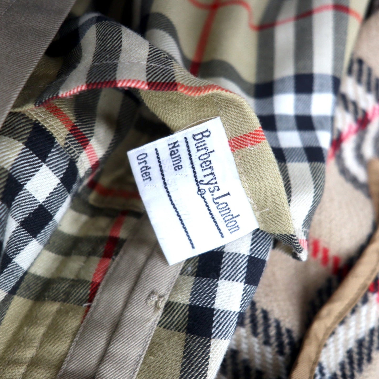 Burberrys イングランド製 オールド バルマカーンコート ステンカラーコート 比翼 XL ベージュ コットン ポリエステル SHEARFORD ノバチェックライナー着脱式